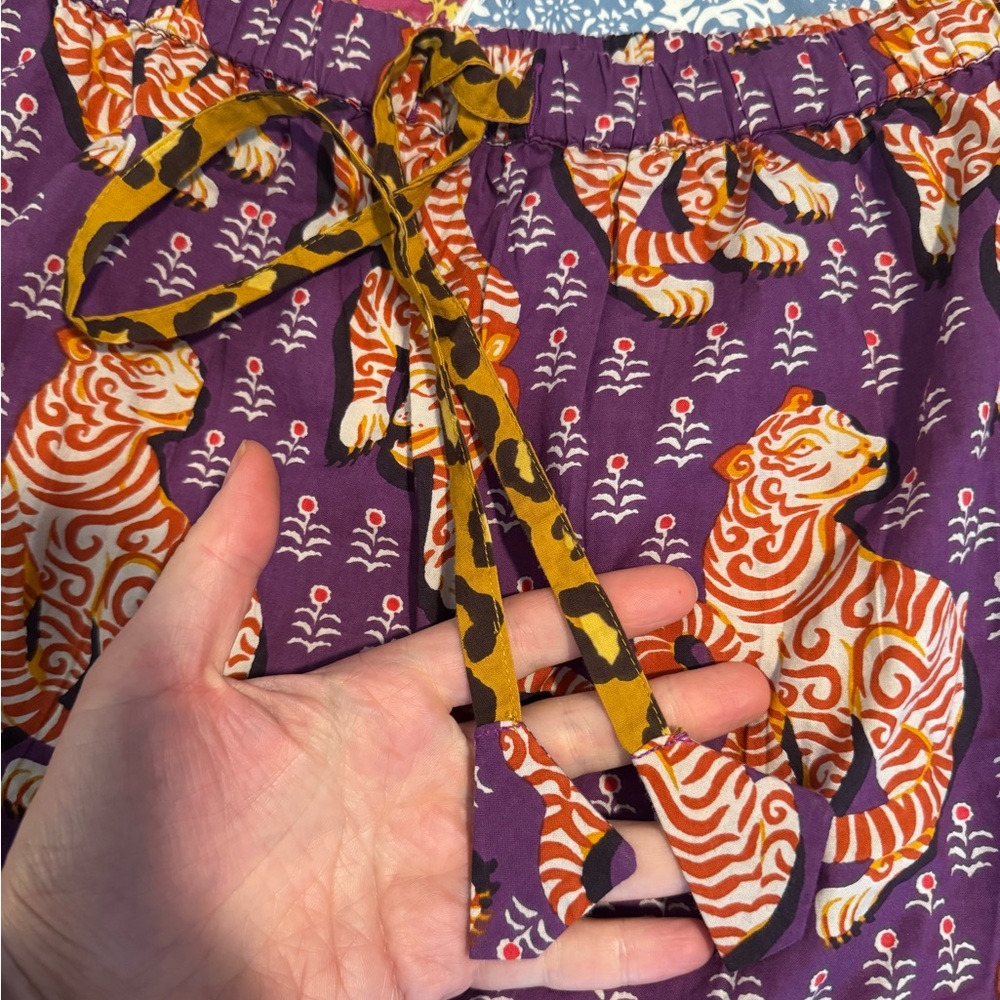 NWT PRINTFRESH Now or Later Tiger Queen skirt in purple/brown/black, size M - Picture 6 of 11